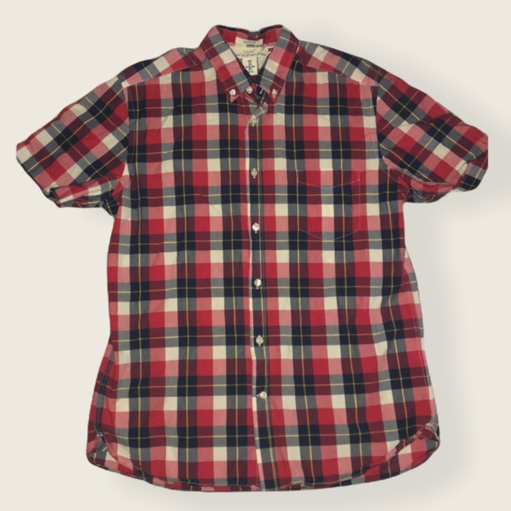 H & M plaid button down shirt Regular Size Large